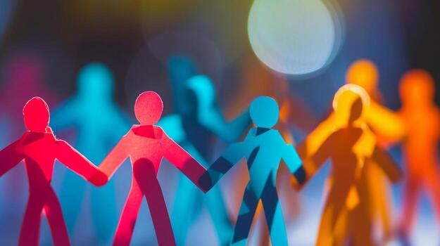 ai generated business team collaboration background image generative ai photo